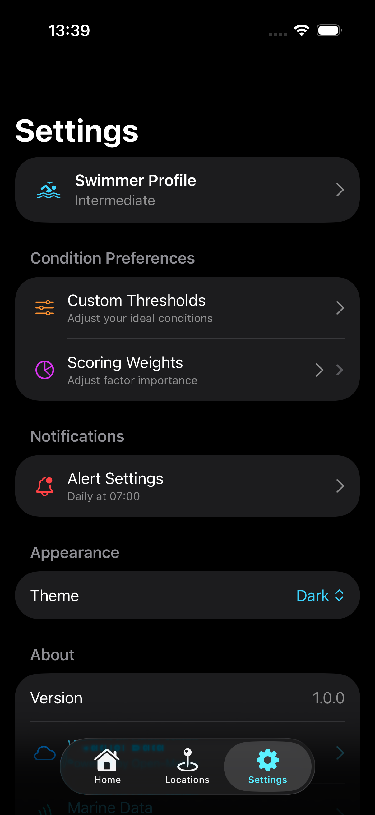 OptiSwim screenshot 2